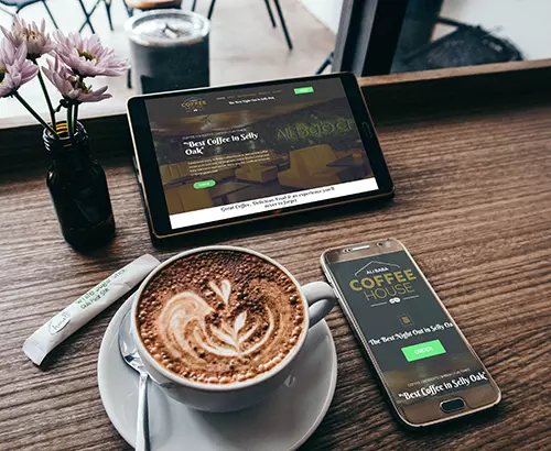 Website design for coffee shop