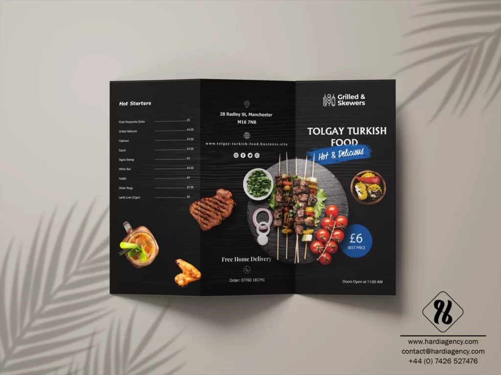 restaurant menu | Restaurant brochure | hardi agency | hardiagency | print design| graphic design|